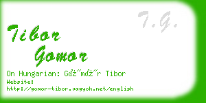 tibor gomor business card